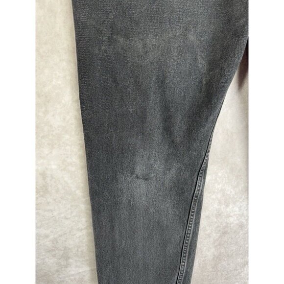 Levis 505 Jeans Mens 40x30 Fits 40x27.5 Black Denim Classic Straight Leg Cotton - Picture 4 of 11